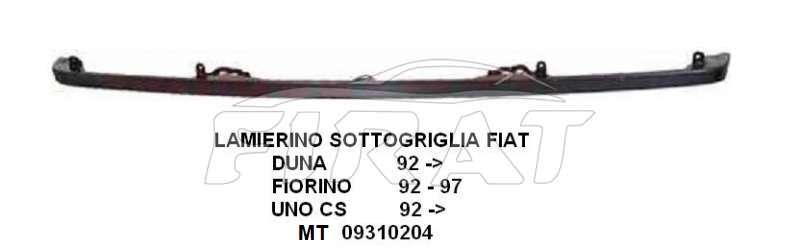 LAMIERINO SOTTOGRIGLIA FIAT DUNA-UNO CS-FIORINO 92 -97